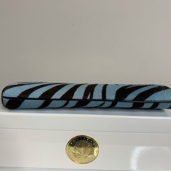 Gucci Pony Hair Clutch - Zebra - Brown and Blue - Picture 3 of 13